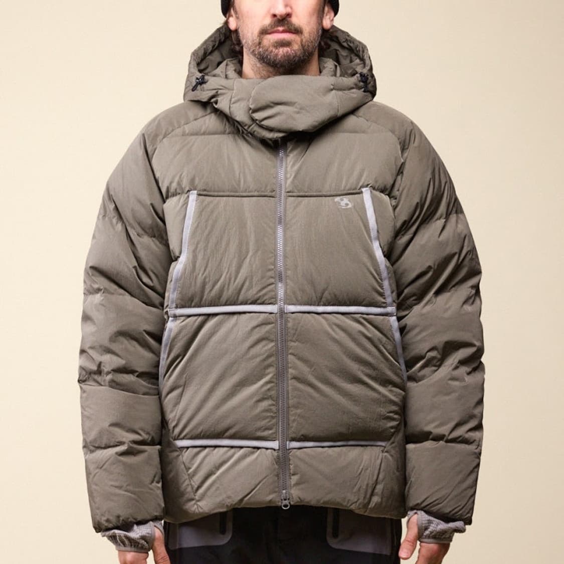 산산기어 테이프드 푸퍼 자켓 베이지 3사이즈 상품이미지1