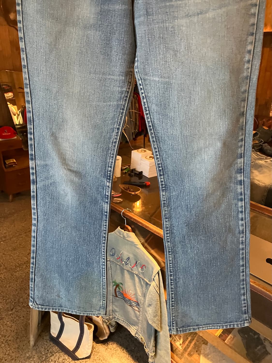 80s USA 빈티지 LEE 리 라이더스 200 데님 팬츠 상품이미지4