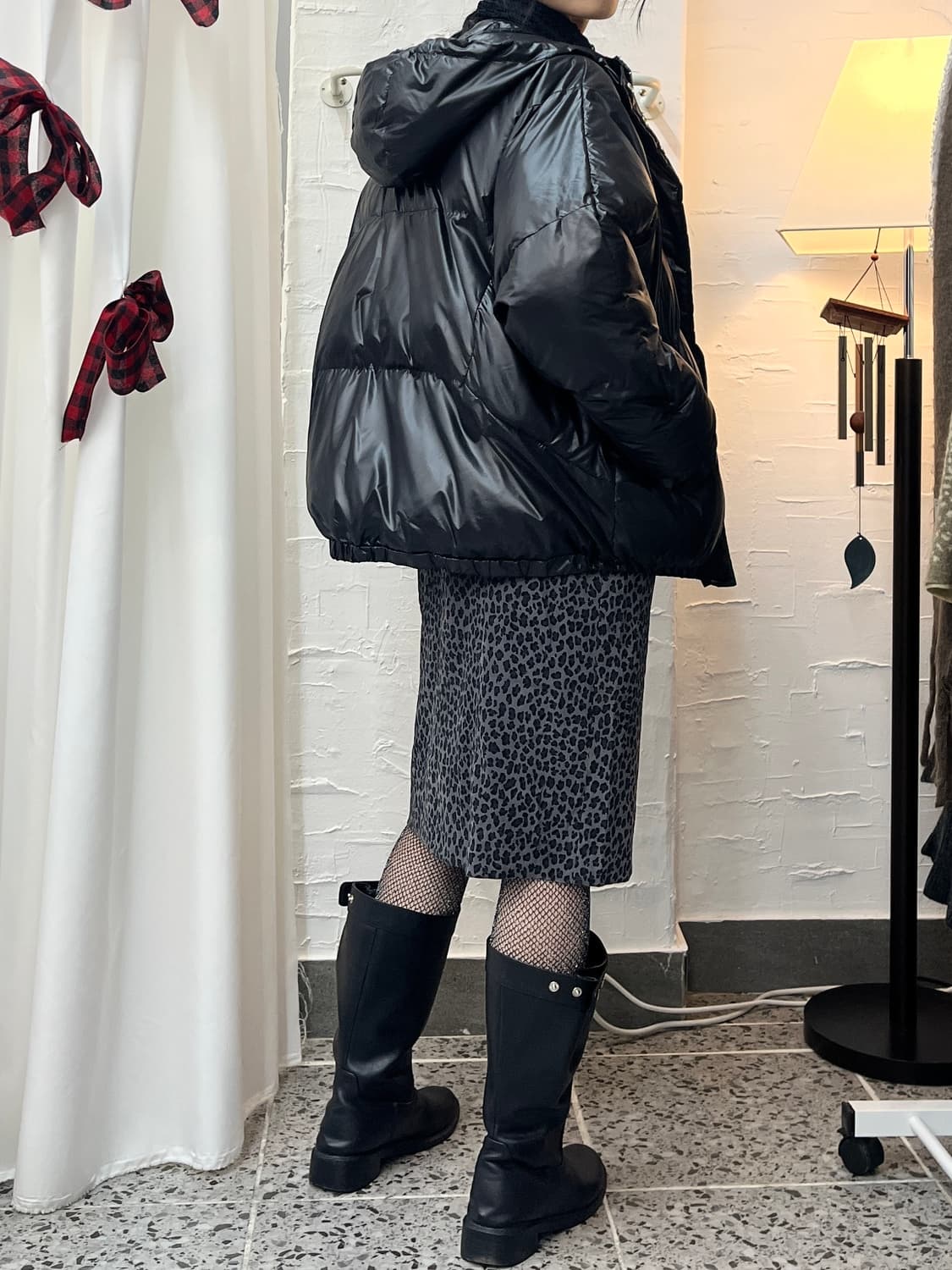 glossy black puffer jacket 상품이미지5