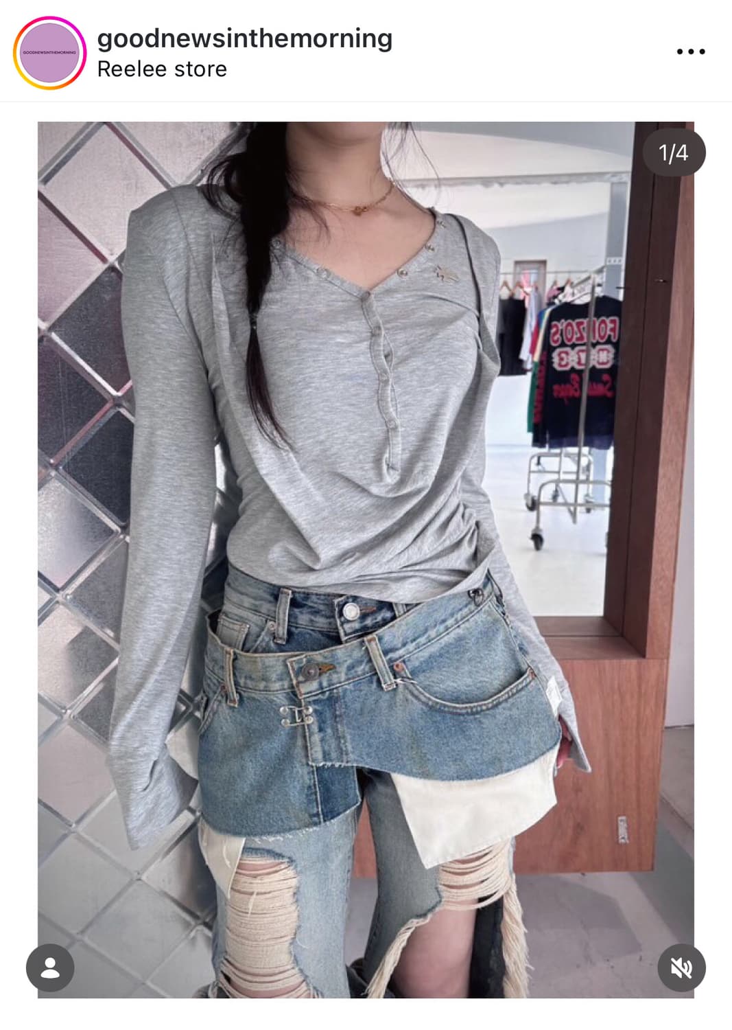 리바이스 리메이크 랩스커트 상품이미지2