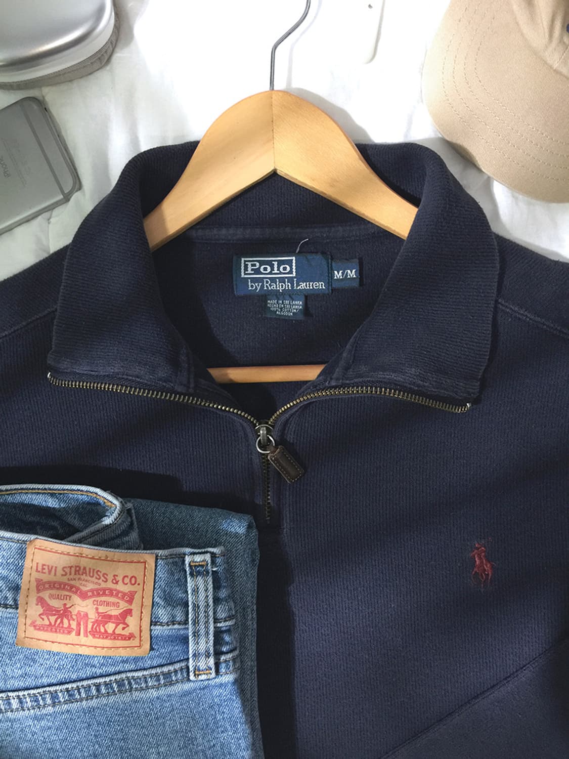 (MAN) 폴로랄프로렌 반집업 스웻맨투맨 L 상품이미지2