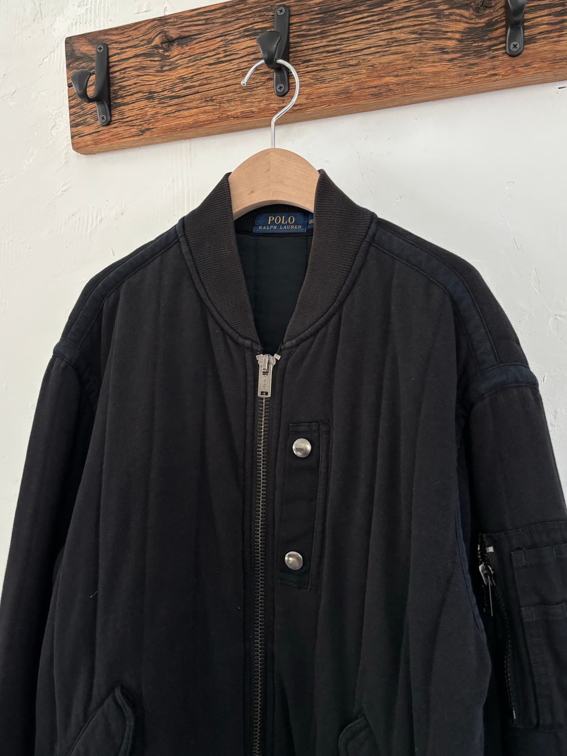 Polo 폴로 랄프로렌 신형 블랙 코튼 봄버 자켓 상품이미지1