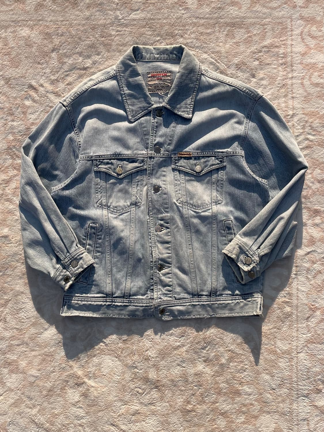 Edwin Light Wash Denim Trucker Jacket 상품이미지2