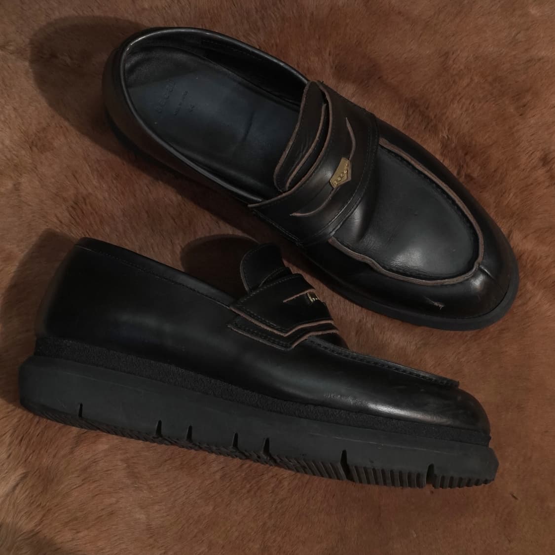 사카이 레더 더블 페니로퍼 상품이미지5