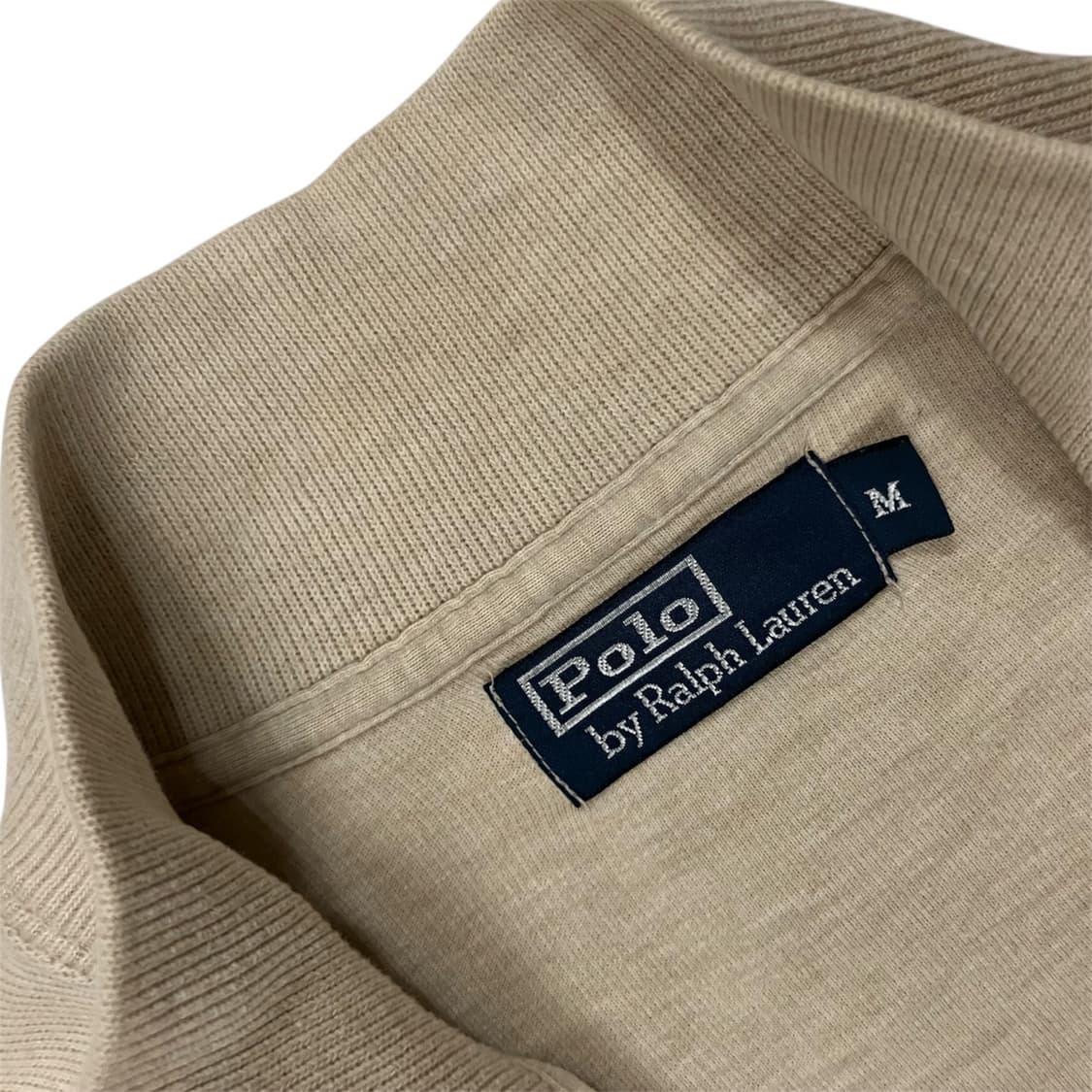폴로 랄프로렌 베이지 반집업 니트 스웨터 M 상품이미지4