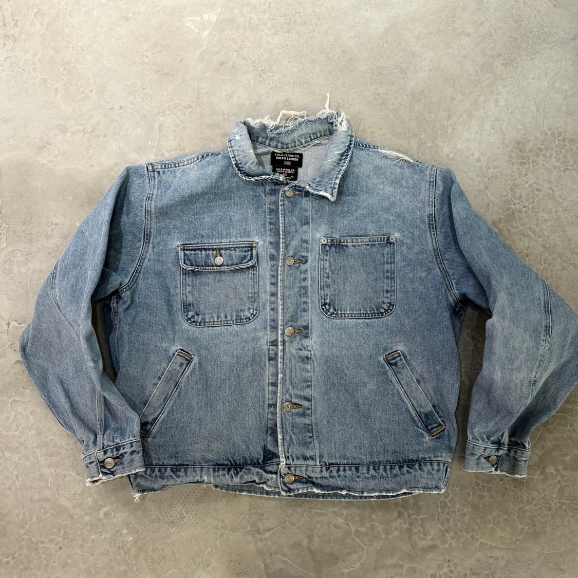 [XL] 폴로 진스 클래식 연청 데님 트러커 자켓 덩가리 상품이미지1