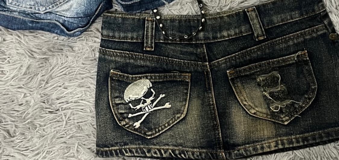 스켈레톤 미니스커트 상품이미지2