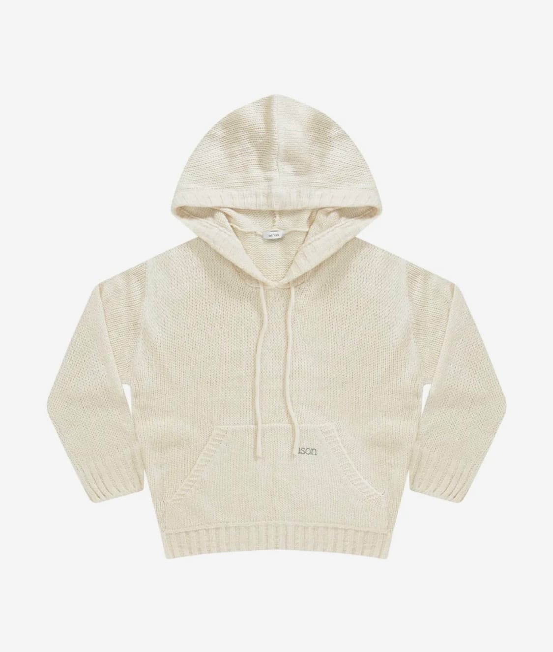애즈온 포포 후드 니트 아이보리 상품이미지1