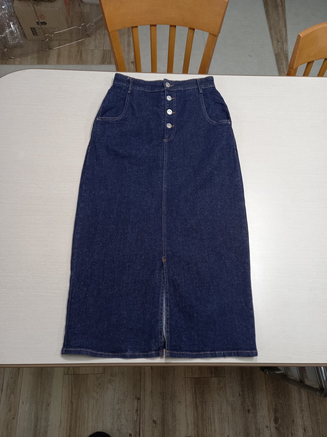 26 ZARA 스판 데님 롱스커트 진청 26-606 상품이미지1