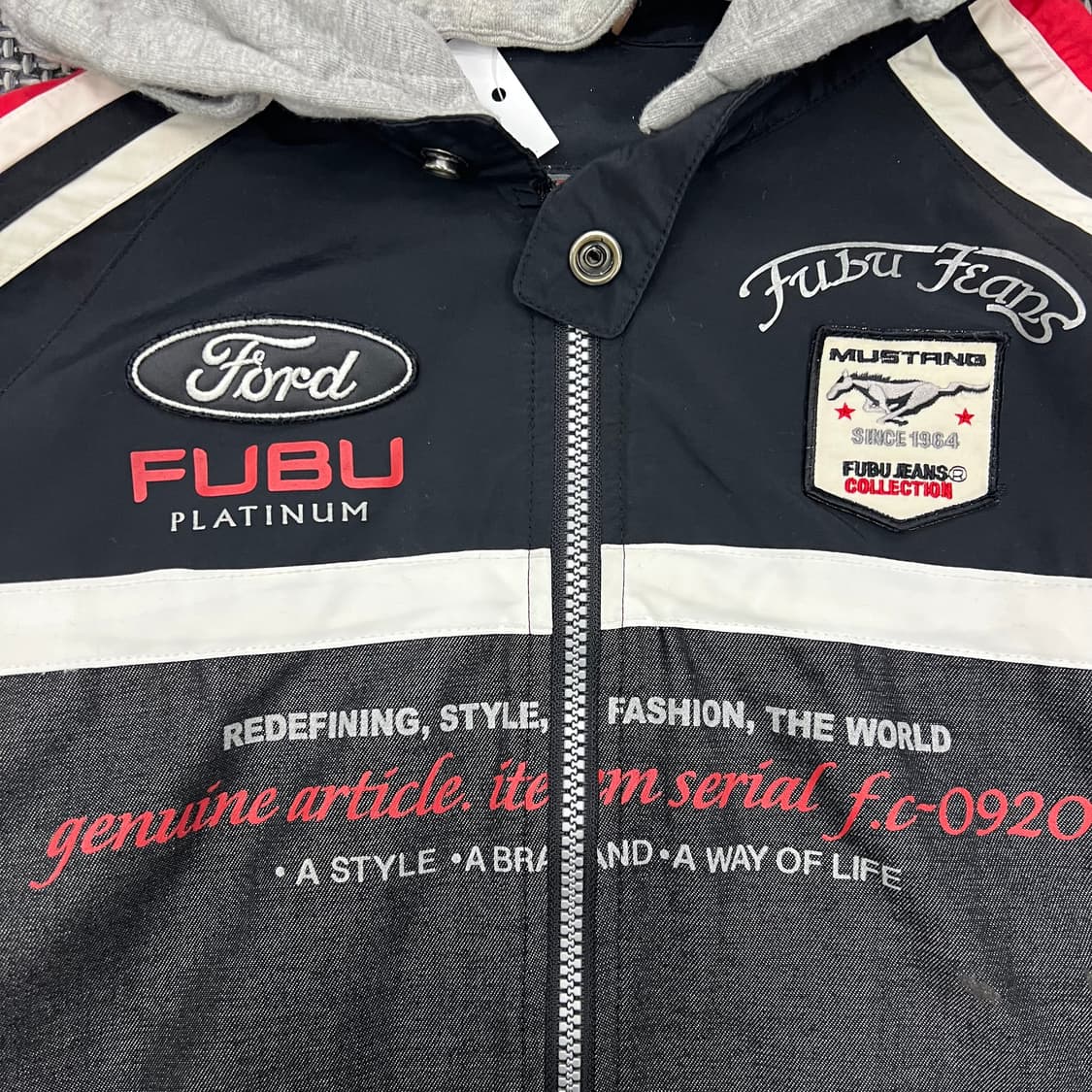 후부 반팔 레이싱 후드자켓 상품이미지4