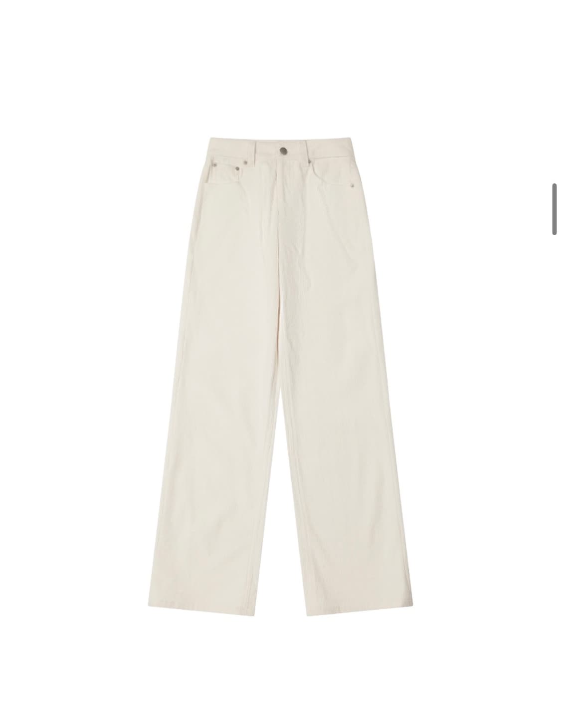 (새상품)(S) 레더리 포켓 스티치 스트레이트 코듀로이 팬츠 CREAM 상품이미지7