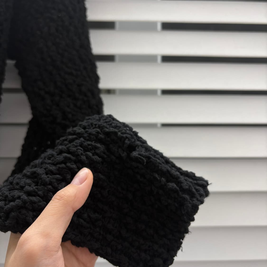 트리밍버드 네트 니트 집업 블랙 상품이미지4