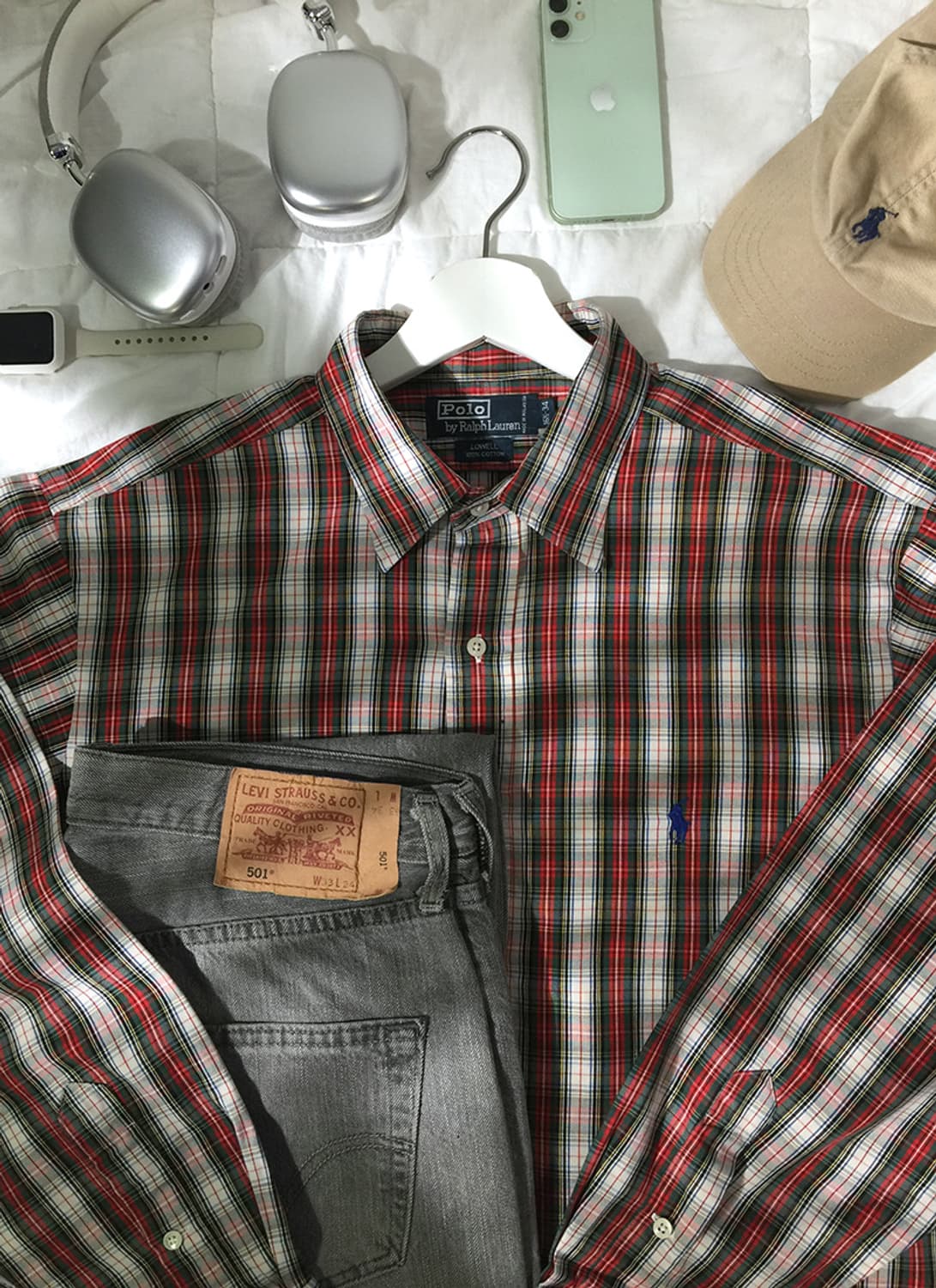 (MAN) 폴로랄프로렌 체크셔츠 XL  상품이미지1