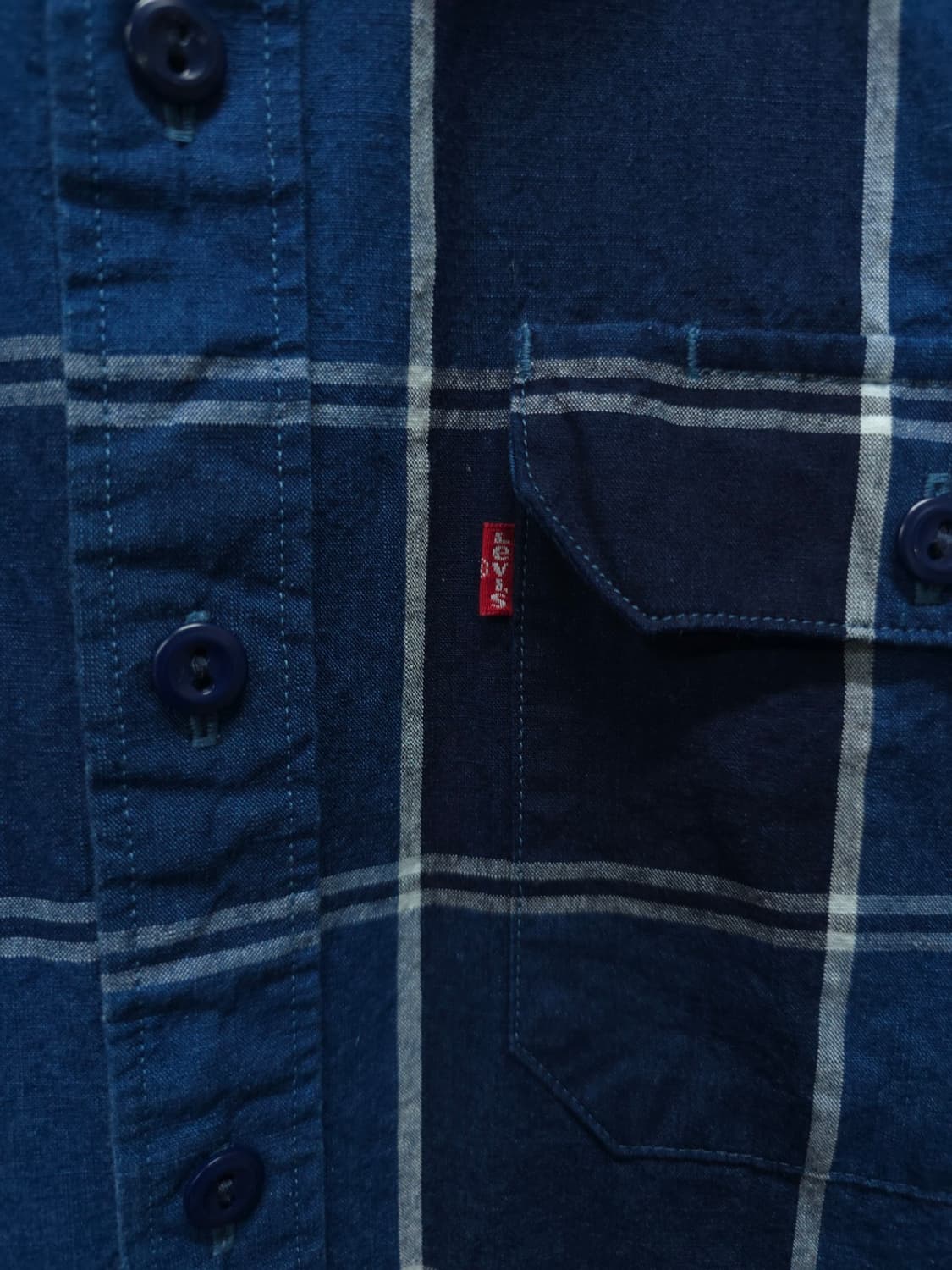 리바이스 남성 블루 체크 워크 셔츠 (95) 상품이미지5
