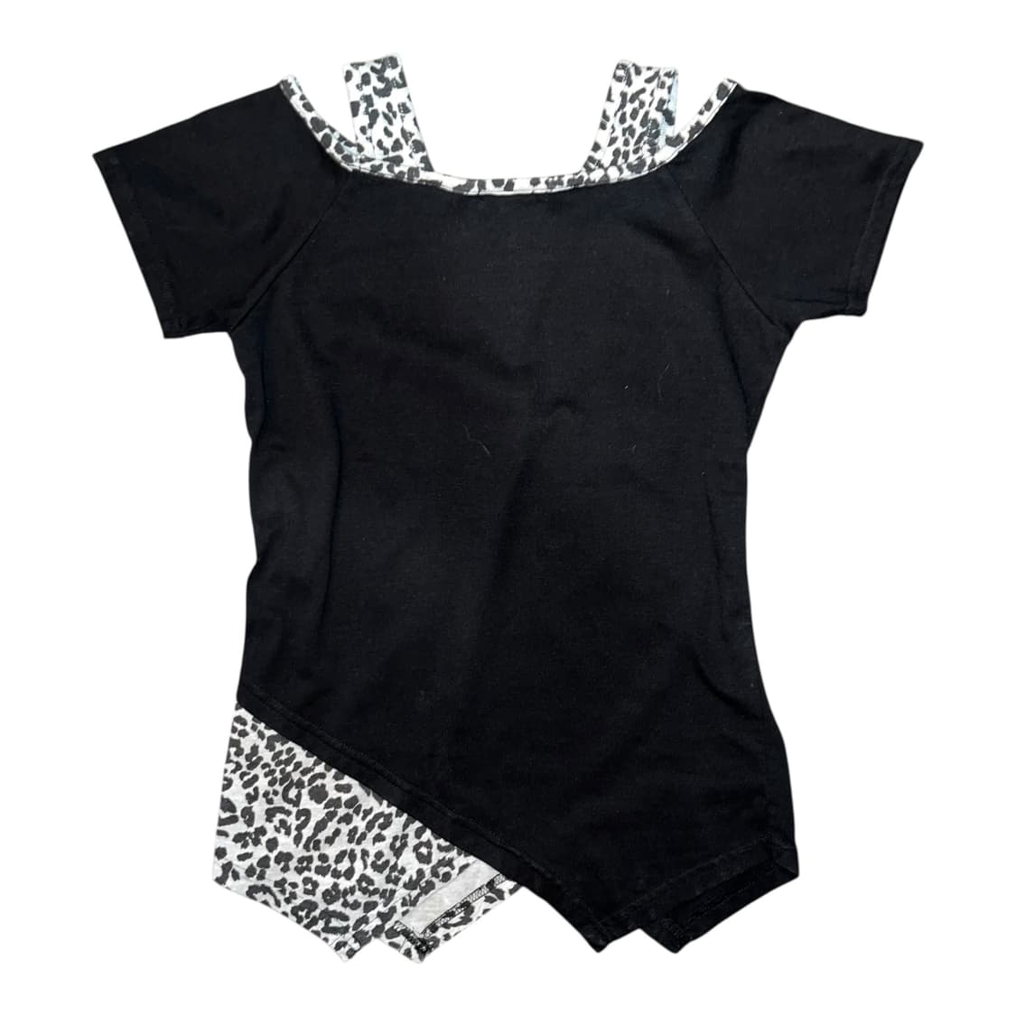 호피 포인트 글리터 프린팅 반팔티 펑크y2k갸루 상품이미지4