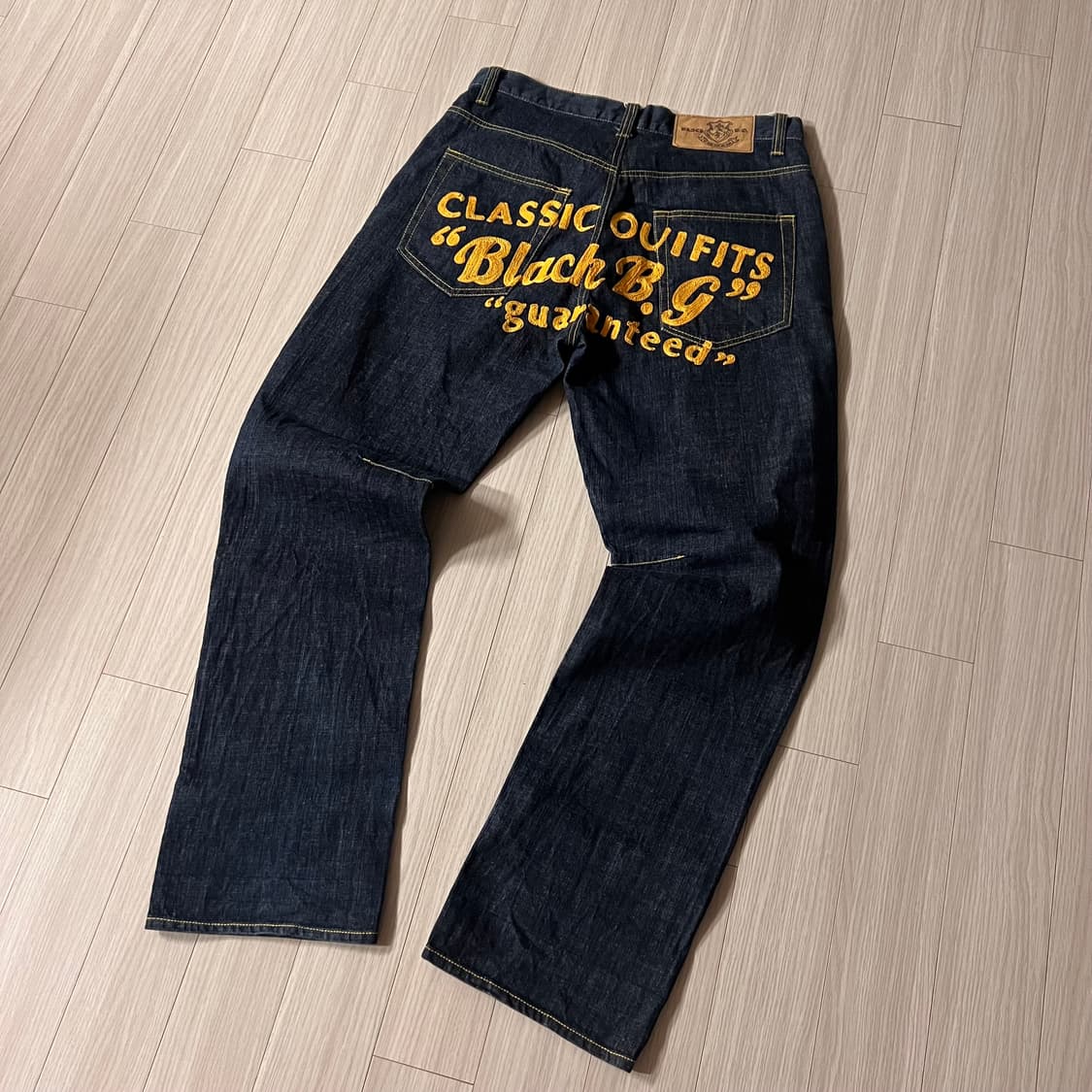 Black stich work denim 32 상품이미지6