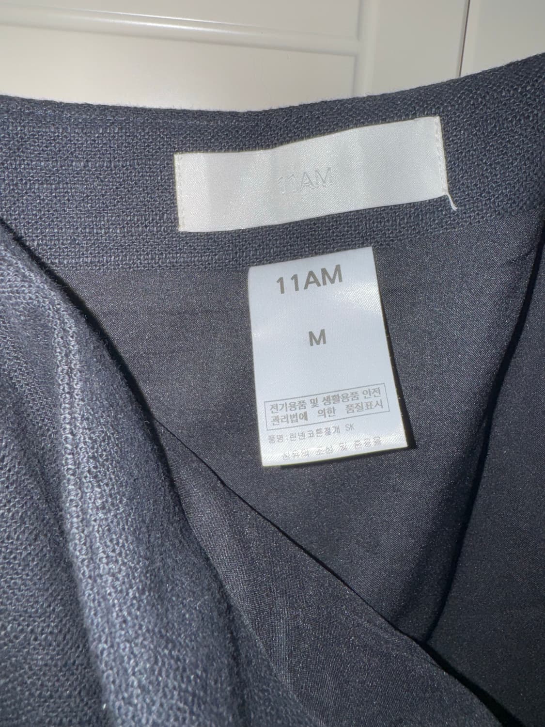 11am 블랙 플레어 린넨 스커트 상품이미지2