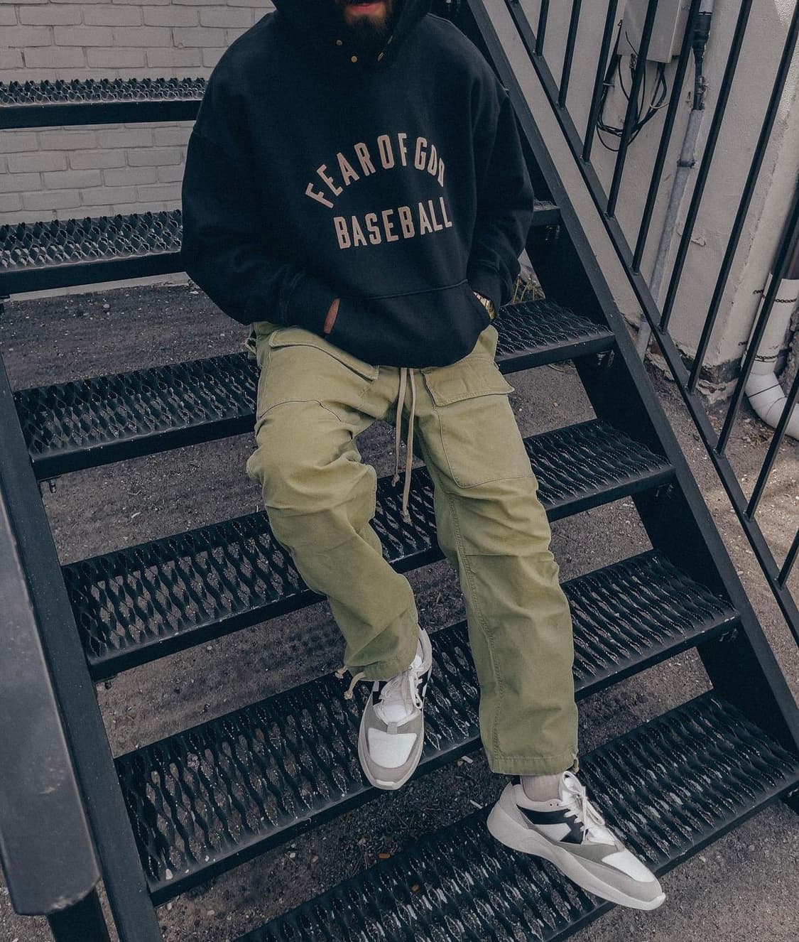 피어오브갓 7TH 밀리터리 카고 팬츠 아미 그린 상품이미지1