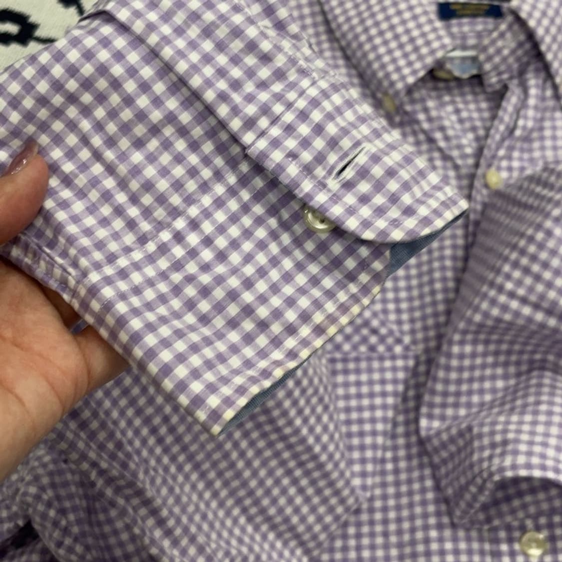 폴로 랄프로렌 코튼 스트레치 체크 셔츠 L P00083 상품이미지5