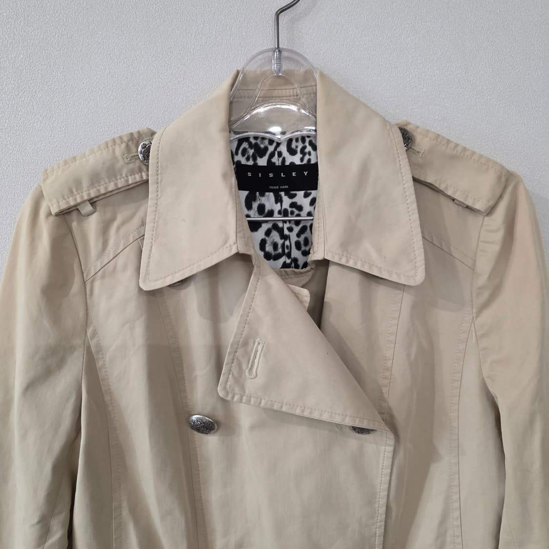 시슬리 베이지 트렌치 코트 44 상품이미지3