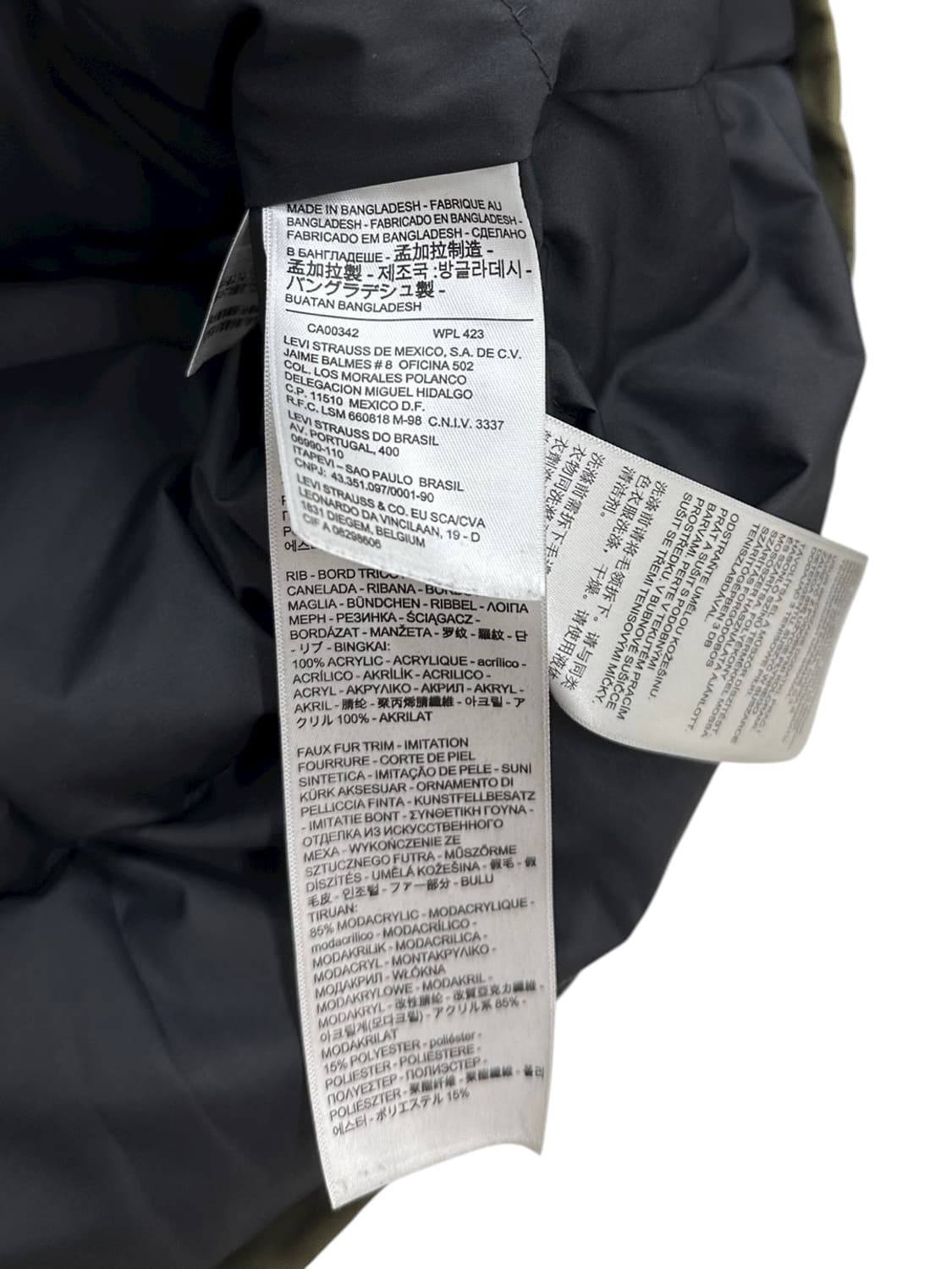 리바이스 카라코람 야상패딩 카키 (M) 상품이미지7