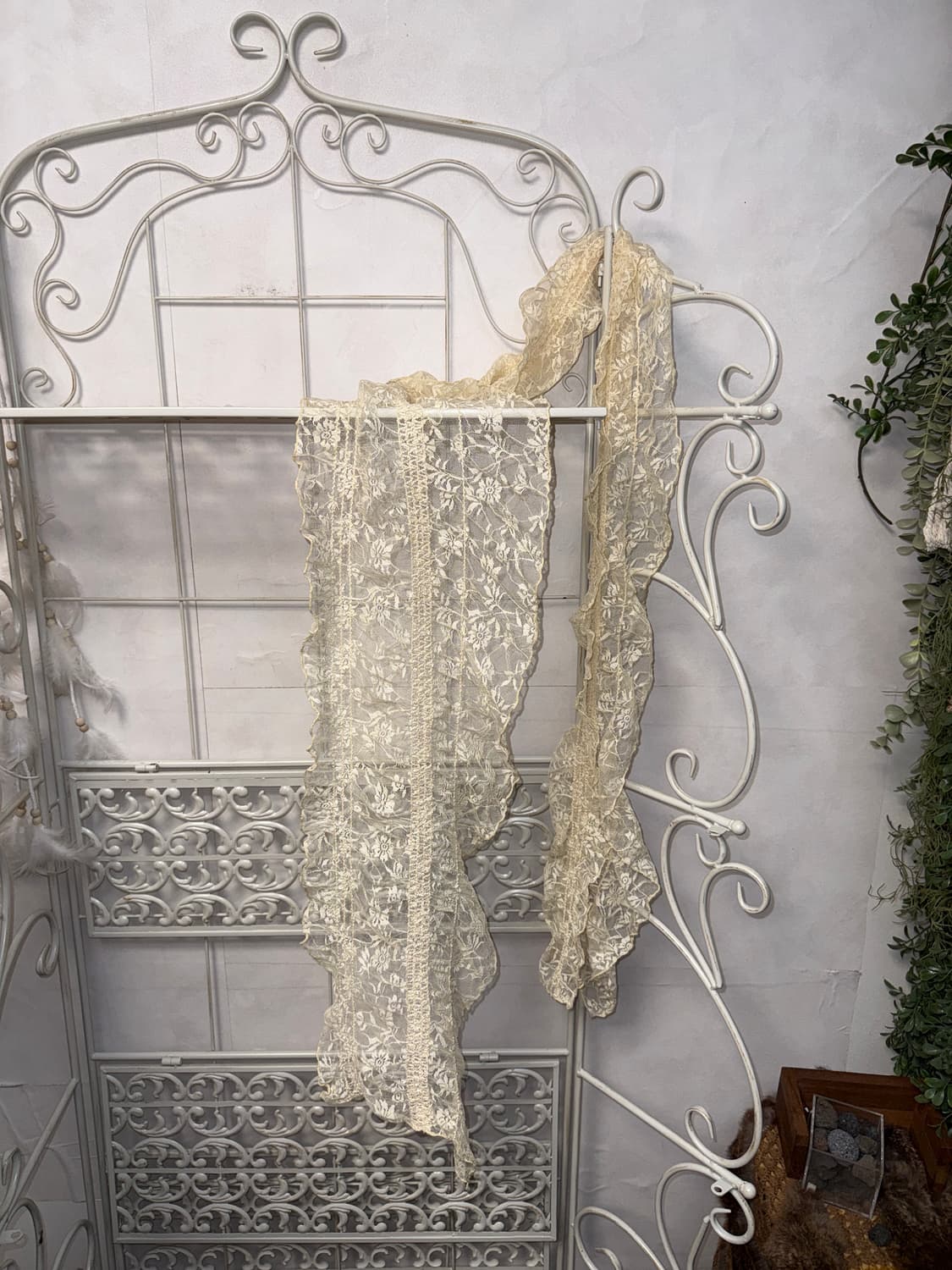 Ivory floral lace scarf 상품이미지1