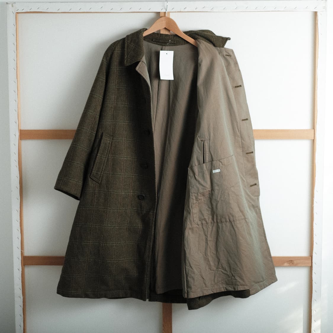 A.presse 아프레쎄 로밧 트위드 발마칸 코트 1(100)사이즈 상품이미지9