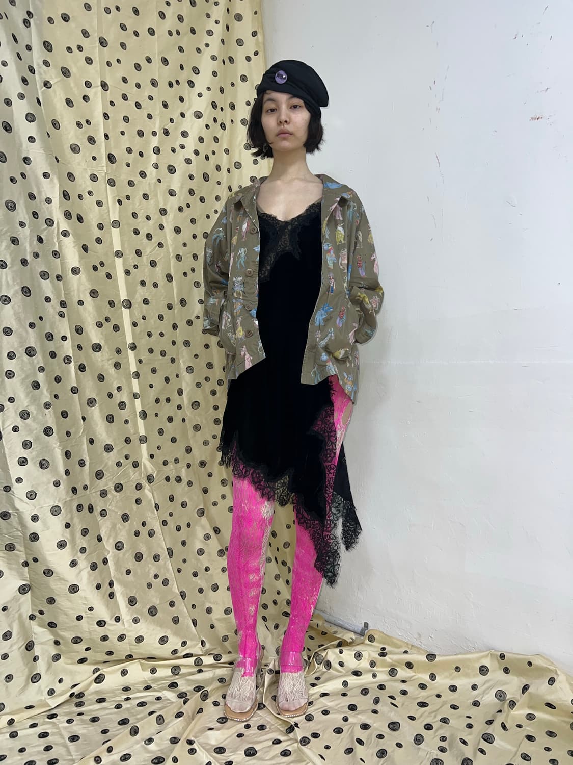 Undercover 04aw 아카이브 몬스터 패턴 셔츠 자켓 상품이미지4