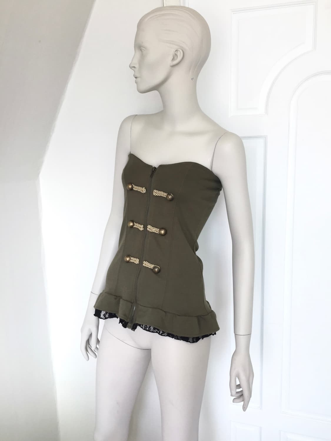 Napoleon lace trimmed Tube-Top 상품이미지1