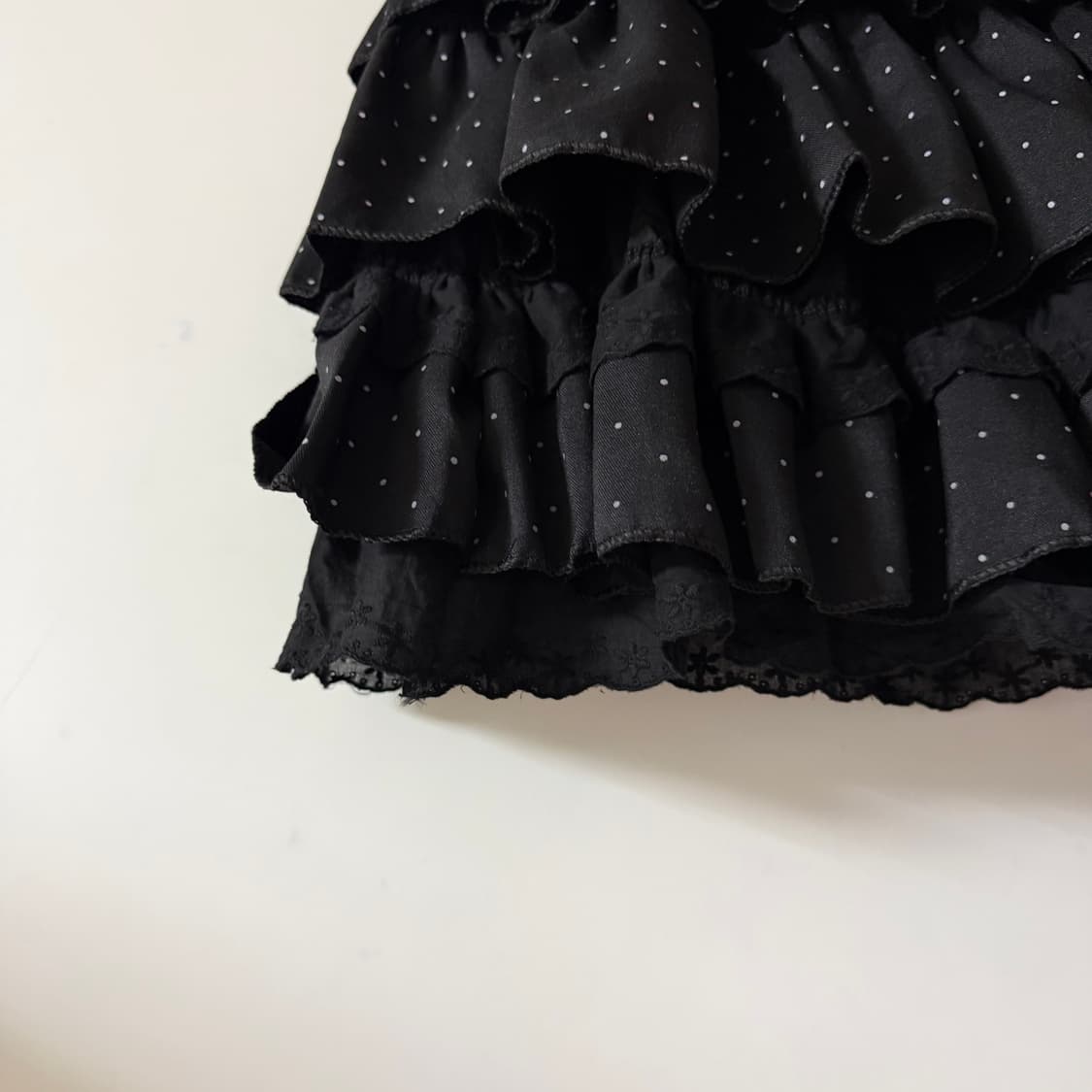 새상품 여자 도트 레이스 캉캉 스커트 (블랙) 상품이미지2
