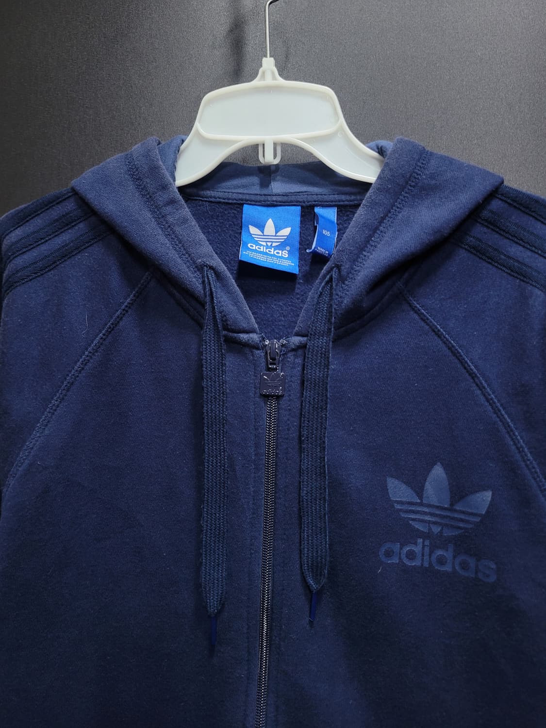 아디다스 불꽃 파이어버드 빈티지 네이비 후드집업 상품이미지2