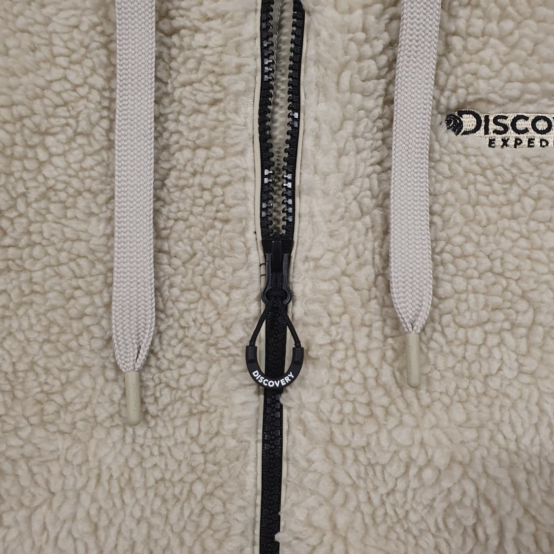여성 L) 디스커버리 신형 테크플리스 양털 후드 뽀글이 자켓 라이트베이지 상품이미지6
