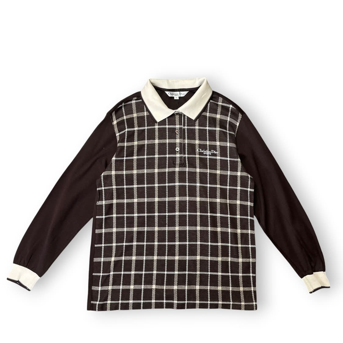 크리스찬디올스포츠 브라운 체크 패턴 카라니트 95 상품이미지1