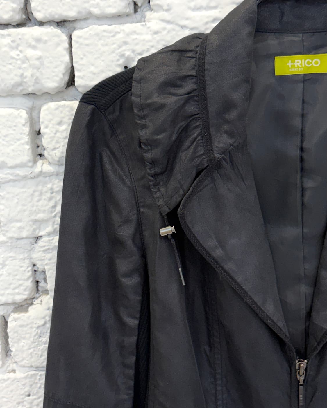 Shirred Neck Suede Zip Jacket 상품이미지7