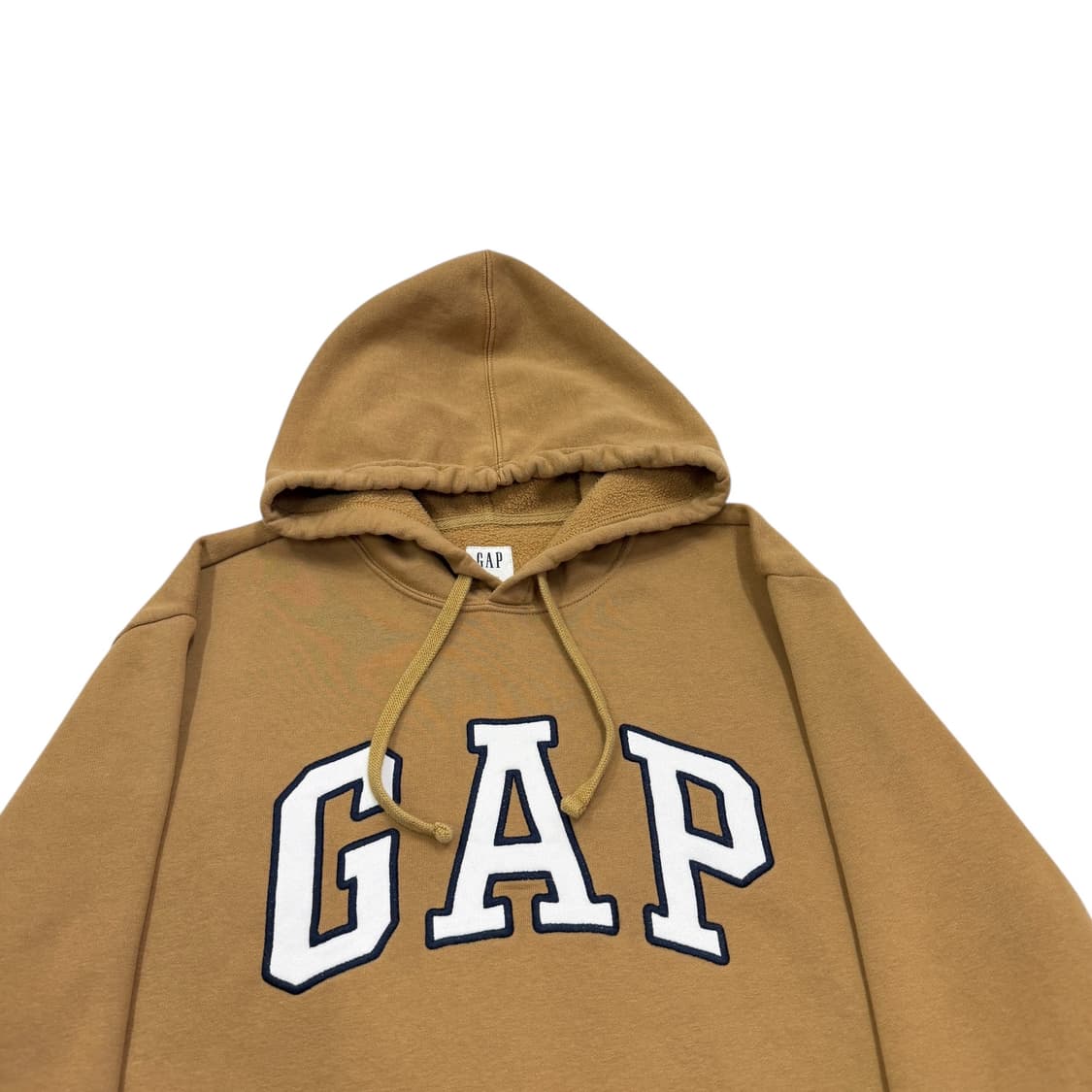 GAP 빈티지 스펠로고 기모 후드티 된장 브라운 L 상품이미지2