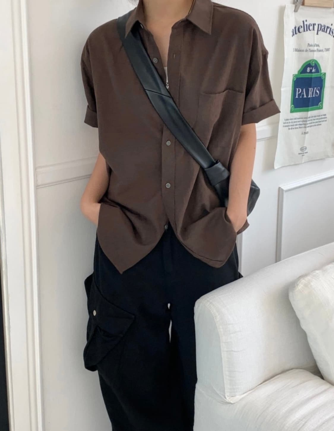 피넛데이즈 스테디 린넨 하프 남방 상품이미지1