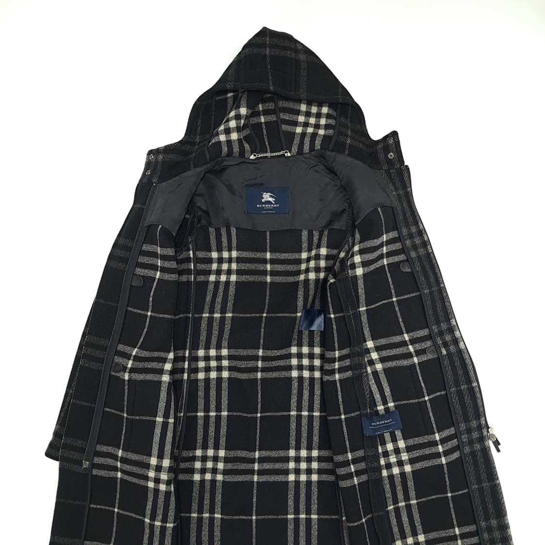 CN799W M 버버리 런던 스페셜티 울 체크 더플 코트 상품이미지5