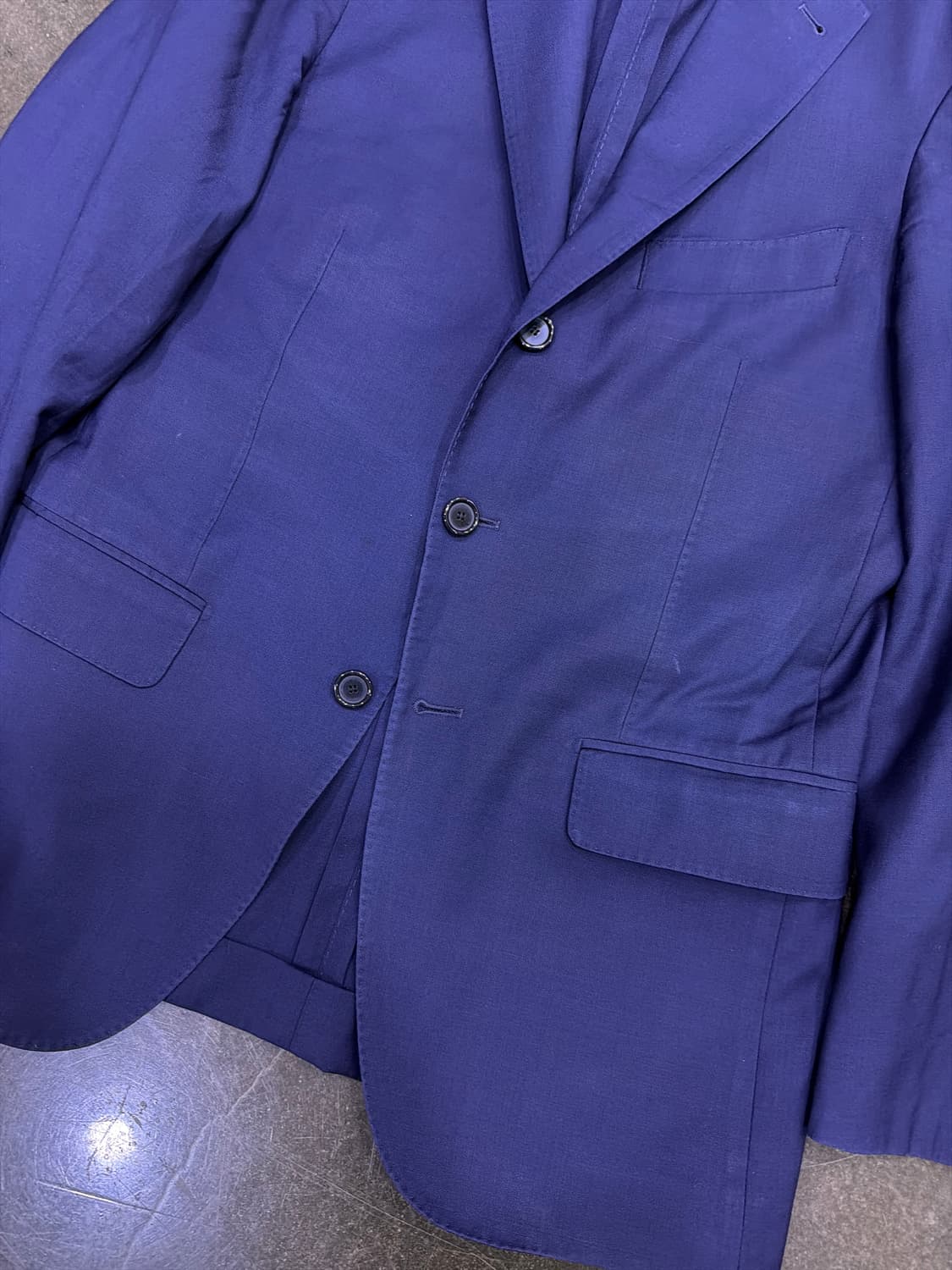 맨온더분 슬림 블레이저 싱글 자켓 네이비 46 상품이미지4