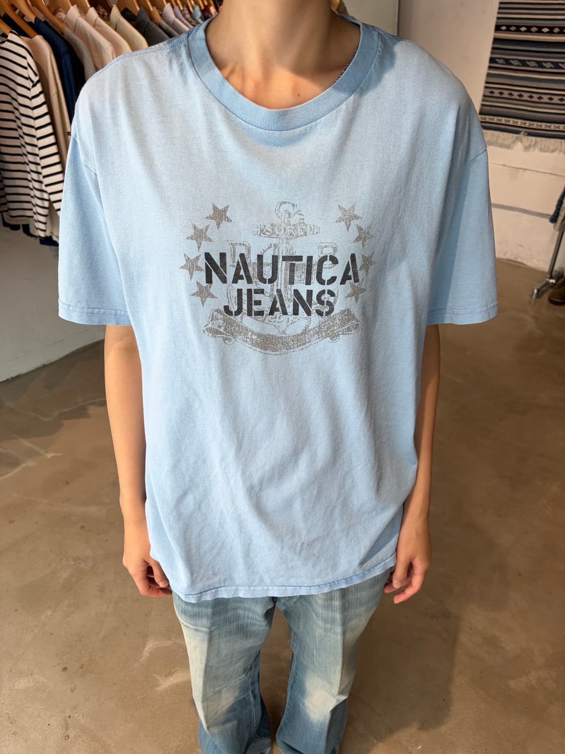 Nautica Jeans Company 블루 티셔츠 M 상품이미지1