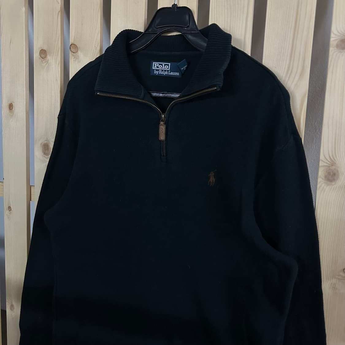 (M) 폴로 랄프로렌 블랙 반집업 니트 상품이미지3