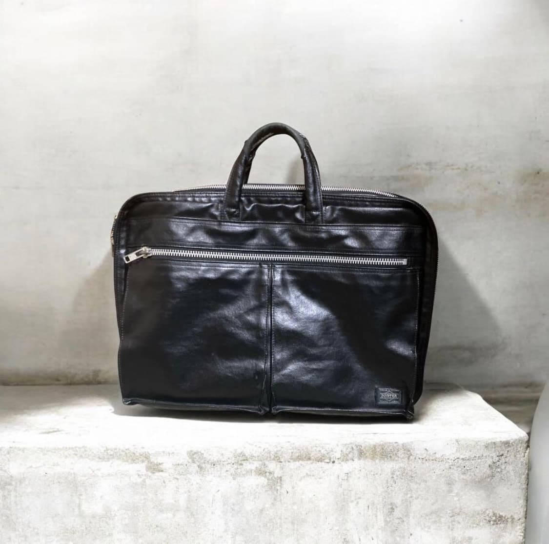 Porter 요시다포터 빈티지 브리프케이스 블랙 상품이미지1