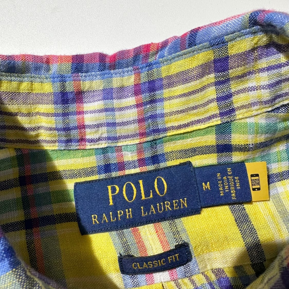 폴로 랄프로렌 린넨 체크 셔츠 (신형QR) 상품이미지4