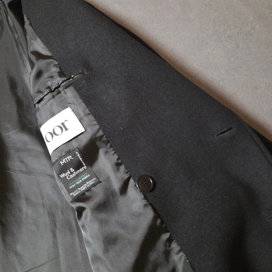 쿠어 MTR 오버핏 더블 롱 코트 L 블랙 상품이미지7