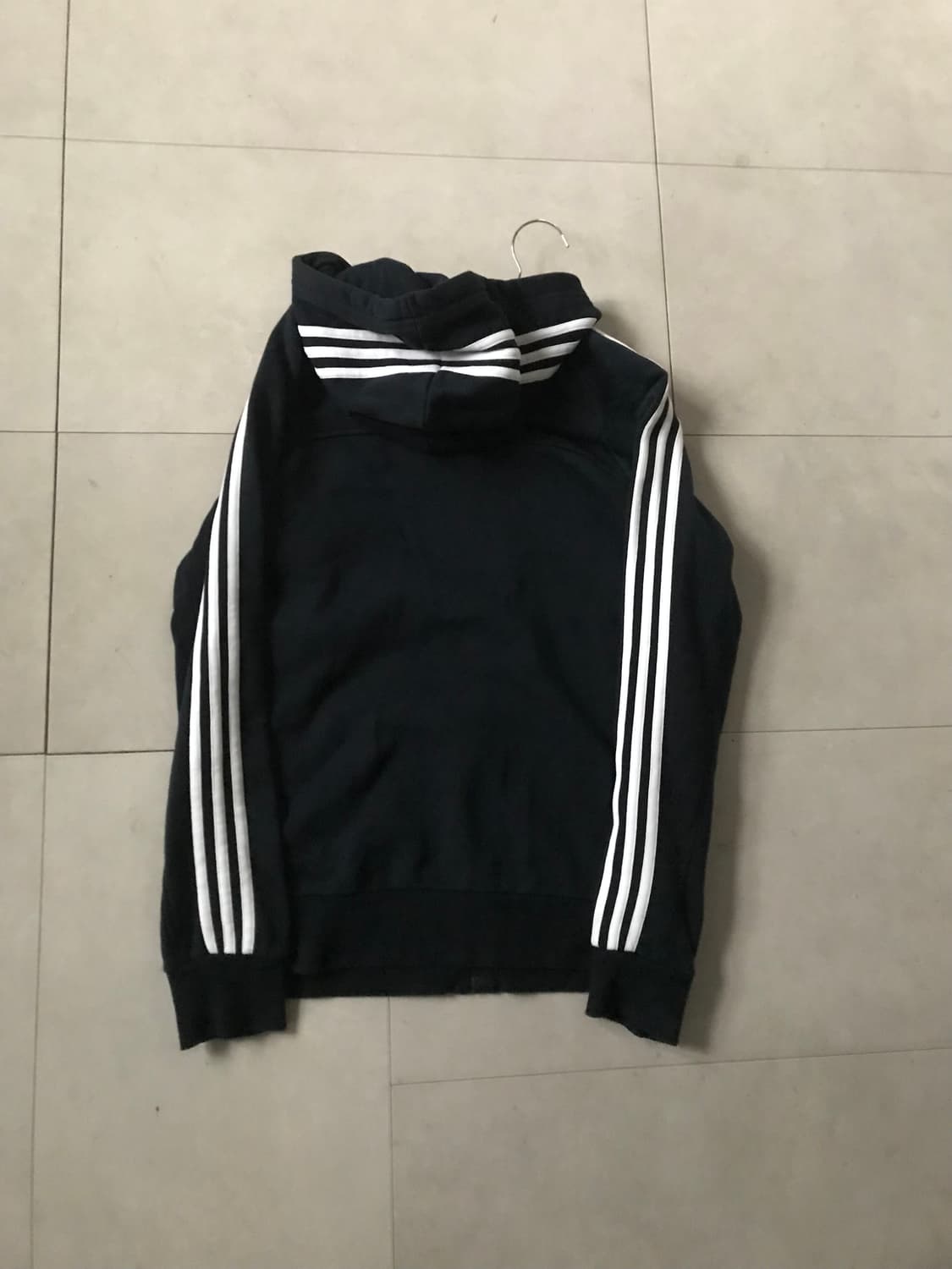 아디다스 블랙 삼선 후드집업 상품이미지9