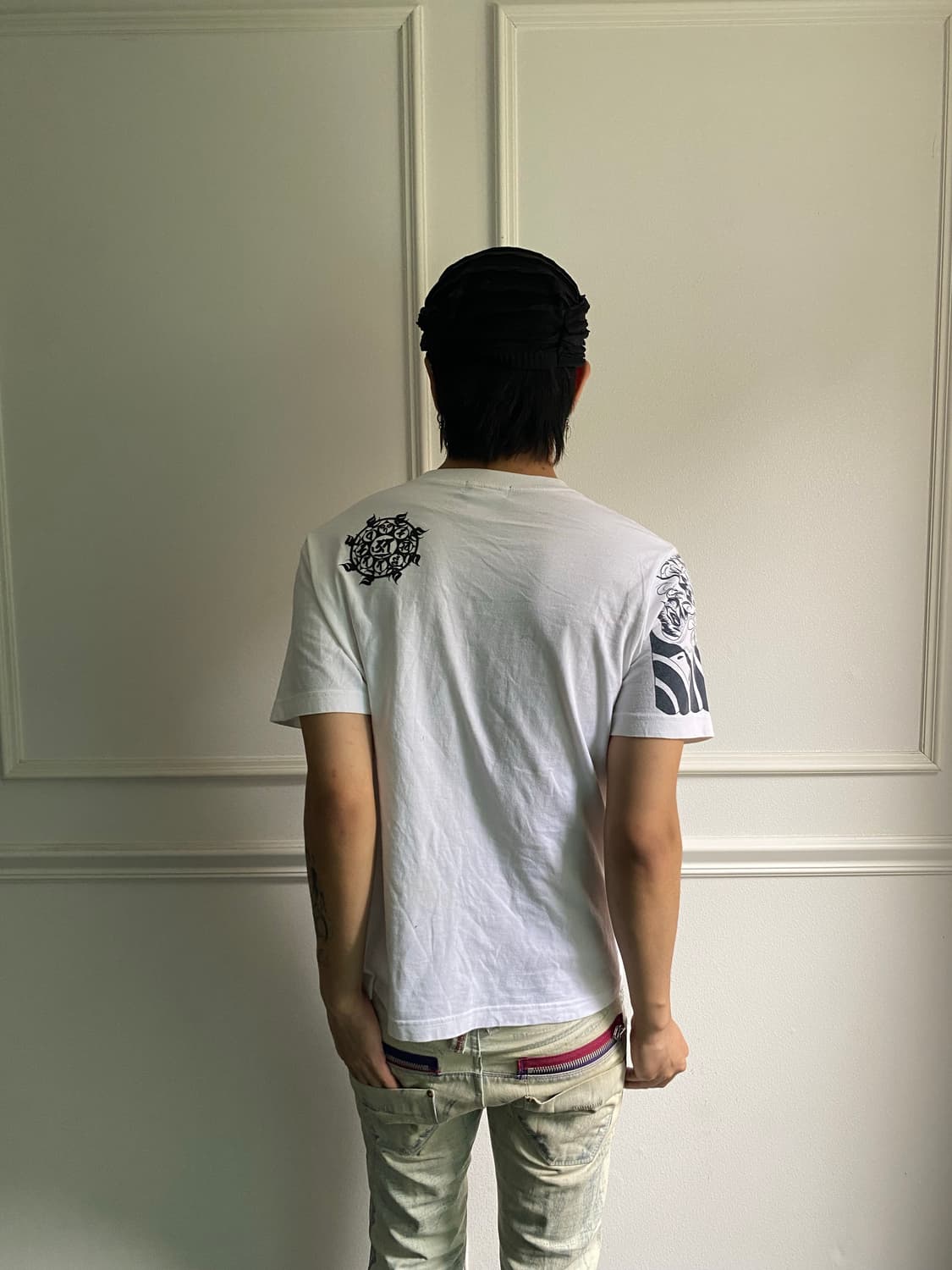 Oriental Print White Tee 상품이미지3