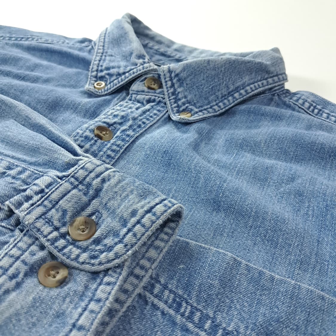 CK202 L 엘엘빈 90s 버튼다운 클래식 데님 셔츠 남방 상품이미지4