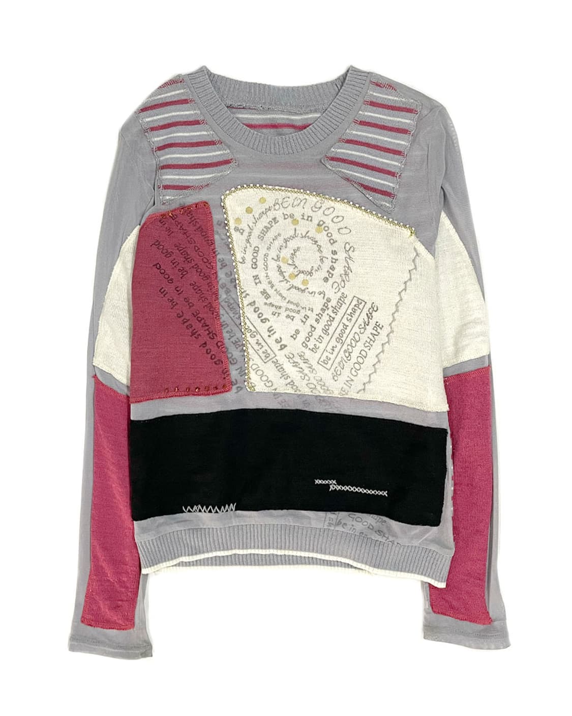 Vintage 패치워크 롱 슬리브리스 상품이미지1