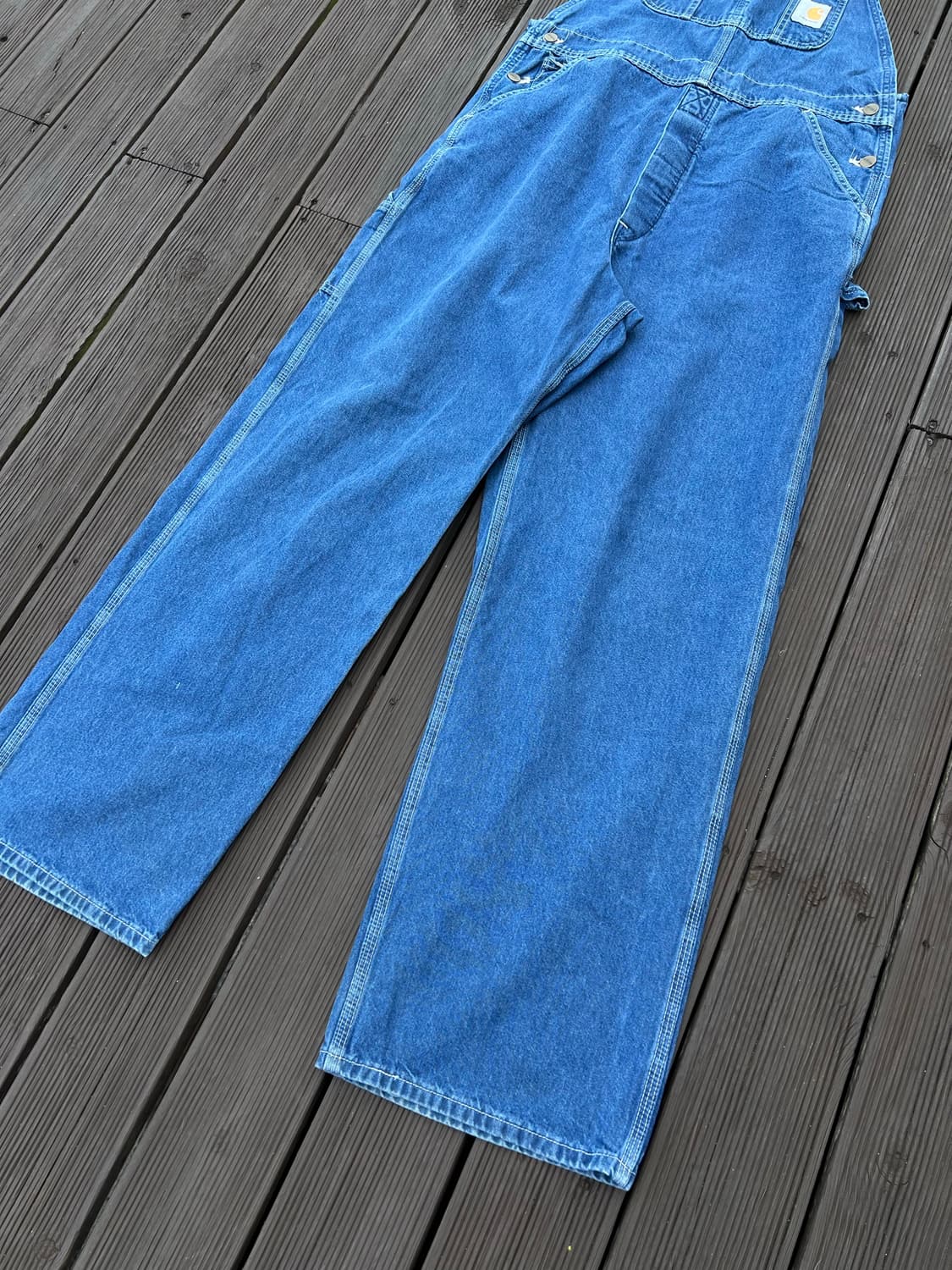 00s 칼하트 USA 오버롤 데님팬츠 상품이미지4