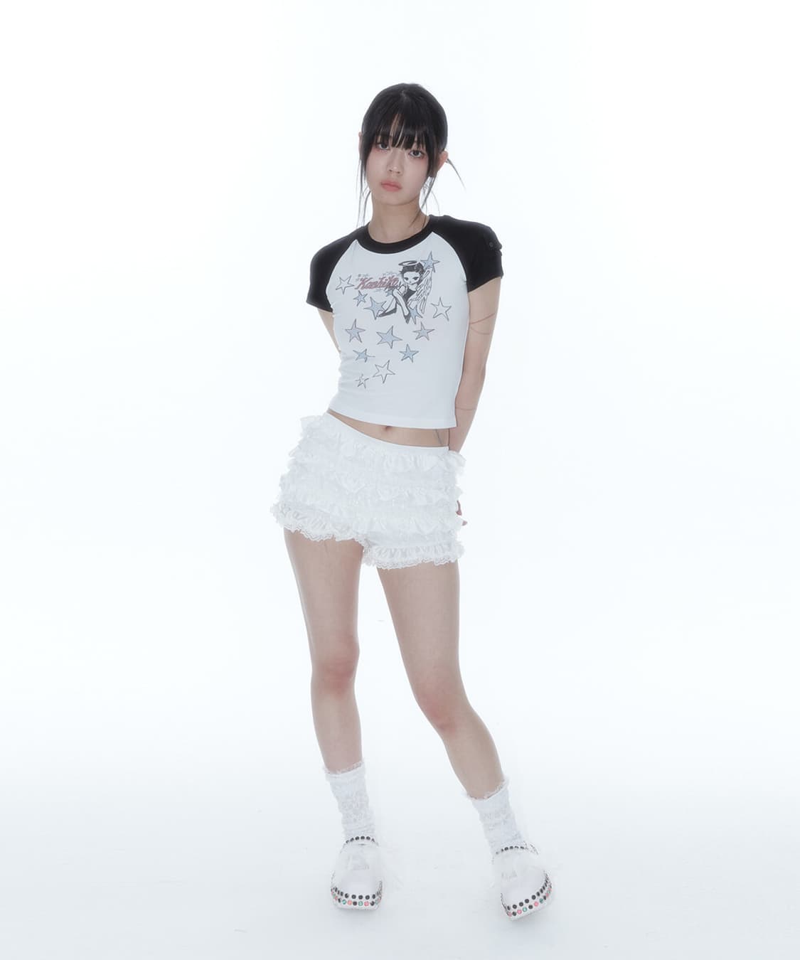 Kashiko Angelic Pocket Raglan T Shirt 상품이미지4