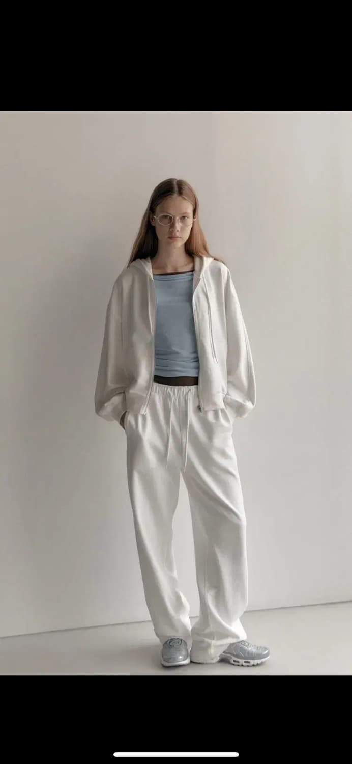 로우클래식 집업 후디 화이트LC233 상품이미지1